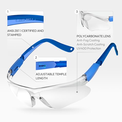 Image of Shooting Glasses for Youth & Small Face Adults - Anti-Fog ANSI Z87.1 Certified Teens Range Shooting Eye Protection