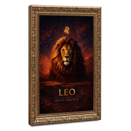 Poster toile Lion pour mur vide - Déco salon sans reflet
