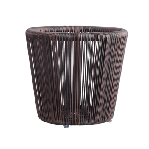 Panier à linge tissé en imitation rotin pour organiser une salle de bain zen