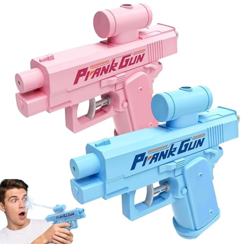 2 Stück Prank Wasserpistole Klein Prank Water Gun Reverse Streich Wasserpistolen Lustige Geschenke Kniffliges Spielzeug Streiche Gadgets für Erwachsene Kinder Sommerparty Strand Pool