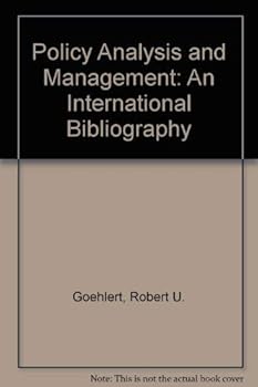 Hardcover Policy analysis and management: A bibliography Book