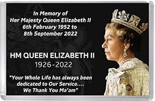 Acrylic Fridge Magnet celebrating and commemorating the life and reign of HM Queen Elizabeth ll "We thank you Ma'am"
