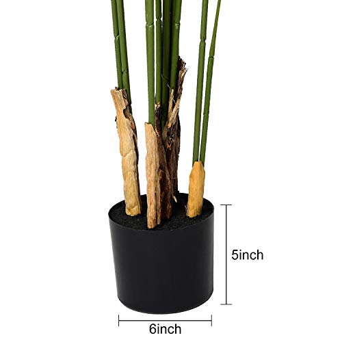 Artiflr 5.5 Feet Artificial Areca Palm Plant Fake Palm Tree with 15 Detachable Trunks Faux Tropical Plant Tree for Indoor Outdoor Modern Decoration in Pot for Home Office Perfect Housewarming - Thumbnail 4