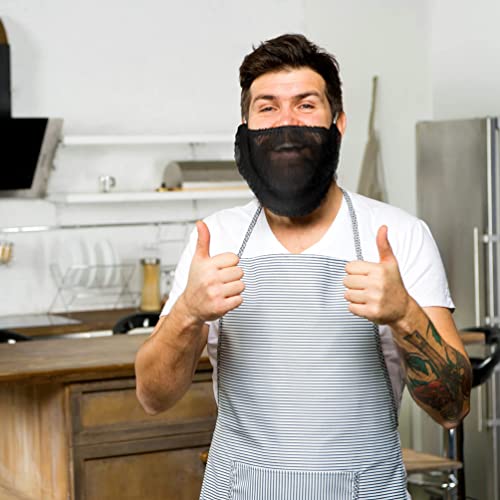 Abc Black Beard Covers For Men 18", 100 Pack Of Polypropylene Beard Cover Protector, Beard Guard, Blue Net Protector, Reusable Beard Nets For Men Food Service, Kitchen Beard Hair Net #TOP3