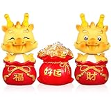 TOYZFRIENDY Drachenfiguren aus Kunstharz Tierkreiszeichen-drachen-statuette Tischdeko für Schreibtisch Autodekoration Chinesische Drachen-accessoires für Zuhause