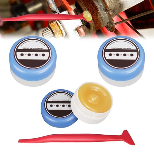 COWANIEE 3pcs Lithium Grease Multi-purpose with Oiling Scraper, Anti-seize Bike Chain Grease- High Temp Formula