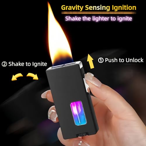 Encendedor recargable de butano con llama ancha y carga USB-C miniatura 3