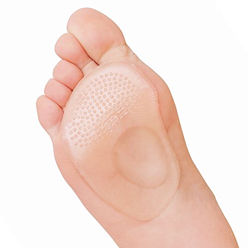 Dr. Foot's Ball of Foot Cushions Forefoot Support Pain Relief Soft PU Gel Massage Insole - 4 Pieces