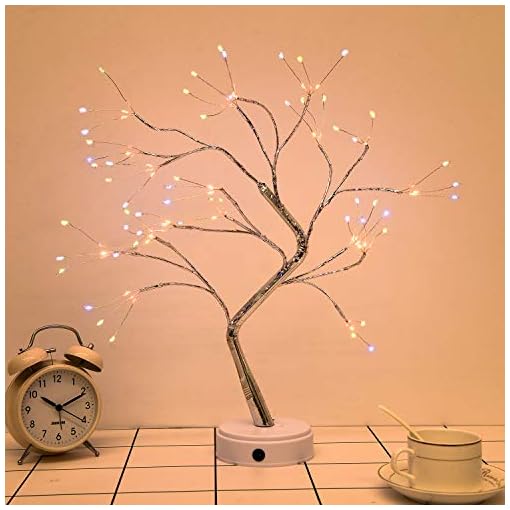 Byncceh 108LED Firefly Tree Lights -DIY Artificial Bonsai Tree Lights,USB/Battery-Powered Touch Switch Fairy Lights Tree lamp with Multi Color for Christmas Party Decoration