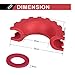 BUNKER INDUST D Ring/Shackle Isolator Kit,1 Pair Red D-Ring Isolator and 4 Pcs Washers Dring Cover Fit for 3/4