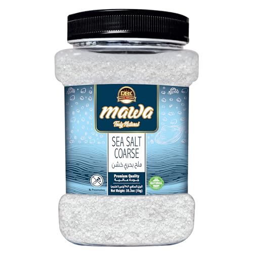 Mawa Sea Salt Coarse 1kg | Non Iodized Coarse Salt | Reusable Jar 1kg