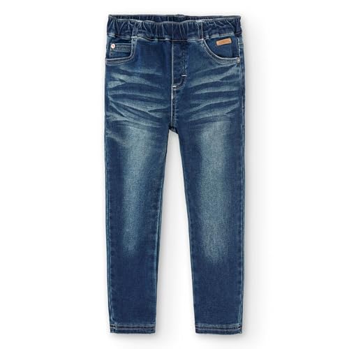 Pantalón tejano de punto elástico de niño azul boboli para invierno y primavera