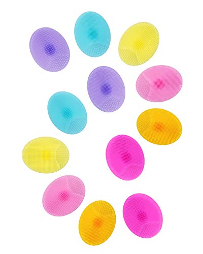 Twdrer 12PCS Super Silicone Face Scrubber Exfoliator Facial Cleansing Pads Precision Pore Cleansing Pad Brush-Facial Cleansing Pads Precision Pore Cleansing Pad Acne Blackheads Removing Face Brush