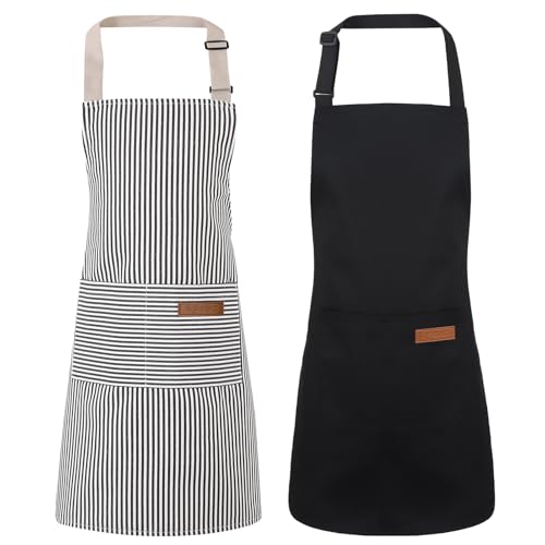 Livdouyu Delantal de cocina para niños, delantal para niños, delantal de cocina, delantal para barbacoa, bata de pintura para niños y niñas al cocinar, pintar a la parrilla, Color gris., M
