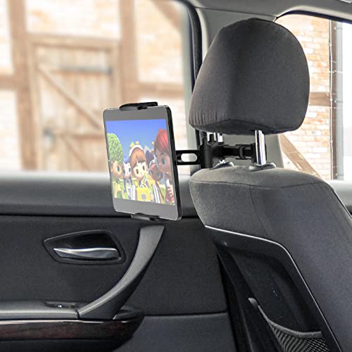 Uniwit Car Headrest Backseat Mount, 360° Rotating Adjustable Car Backseat Headrest Tablet/Phone Holder, Compatible For All 4"-11" Tablets, Cellphones, Iphone, Ipad Air Mini, Samsung Galaxy, Switch. #TOP6