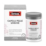SWISSE Capelli Pelle Unghie - Integratori per Capelli, Pelle e Unghie con Vitamina C Biotina Cardo Mariano, 60 Compresse - Zinco Integratore Capelli, Formazione Collagene e Unghie Sane - Made in Italy