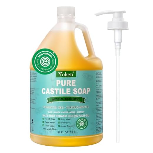 Yoken Pure Castile Liquid Soap 128 Oz