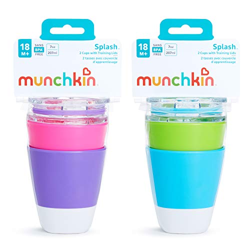 Munchkin Splash Toddler Cups with Training Lids, 7 Oz, 4 Pack WantItAll