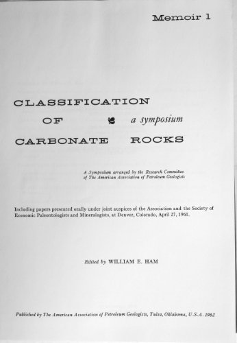 CLASSIFICATION OF CARBONATE ROCKS. A Symposium.... B004SJ3ZA6 Book Cover