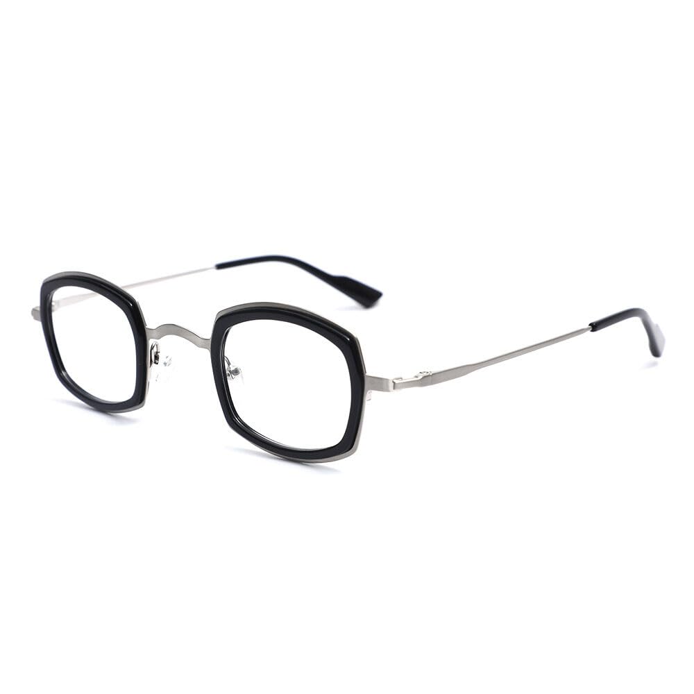 Occhiali da Lettura Donna Uomo, Metal Leggero Montatura Occhiali da Vista, Occhiali Anti Luce Blu per Computer