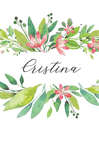 Cristina: Cuaderno personalizado para mujeres (Diario con nombre, Regalo personalizado)