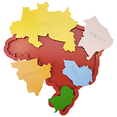 Mapa Brasil - Regiões - Estados E Capitais, Multicor