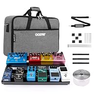 【Product Specifications】 The Ghost Fire S series effects pedalboard is made of ultra-light aluminium alloy material, weighs only 1.76 lb, with dimensions of 19.8'' x 11.5'', and can hold 8-10 effects pedals, with huge space underneath. 【Sturdy and du...