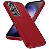 IDYStar for Galaxy S24 Case,Hybrid Drop Test Heavy Duty Sturdy Shockproof Slim Fit Protective Phone Cover for Galaxy S24,Red/Black