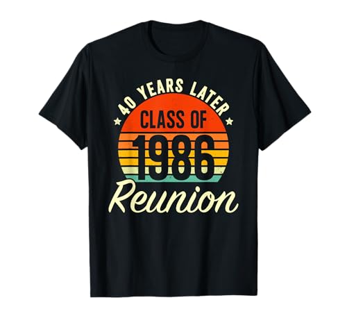 Vintage Class of 1986 Reunion 40 Years Later High School Tee T-Shirt