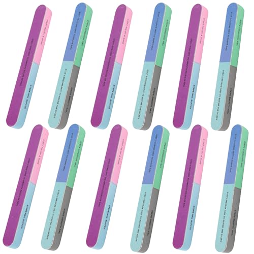 VIOCIWUO 7 Way Nail Buffer 12Pcs, Nail File Buffer Block for Natural Nails All-in-One Shaping & Buffing Shine Smoother Upgraded Buffing Block
