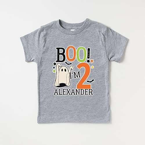 Halloween birthday shirt, Boo I am Two, Toddler Shirt for Boys Girls Kids Birthday Party Outfit2