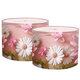 Nuxovilar Lamp Shades Set of 2, Polyester 13x9.8 Inches - Small Lamp Shades for Table Lamps, Floral Design for...