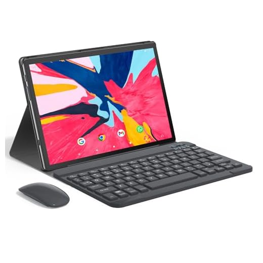 Xixaomiro 3 em 1 Tablet, 10.1 Polegada Android 13 Tablet com Teclado/Case/Mouse 1920x1200 2.4GHz Tela Processador Octa-Core 8GB+256GB WIFI 5G 32MP/16MP Câmera 8800mAh Bateria Dual SIM Slot (green)