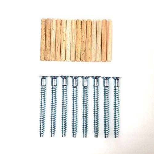 ReplacementScrews Hardware Kit Compatible with IKEA KALLAX 2 x 2 Shelf Unit 602.758.12 - All Screws (104321) and Dowels (101339)
