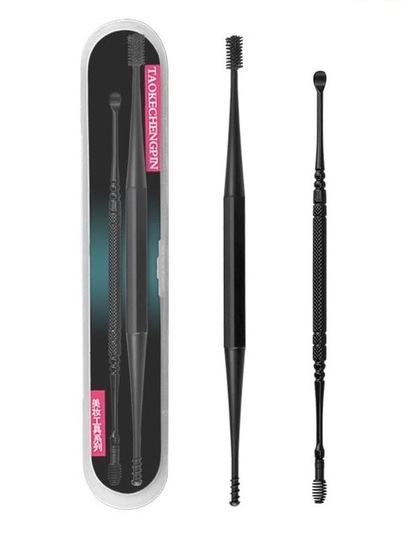 Earwax Removal Kit - Soft Silicone Double-Ended Earpick Ear Wax Curette Remover with Portable Storage Case for Baby, Kids & Adults