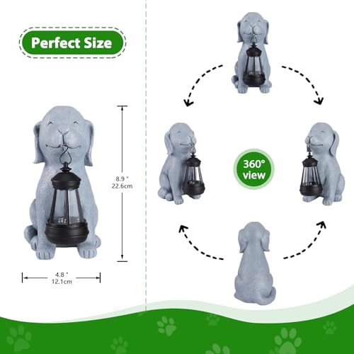 Hsliliming DOG-FL Solar Dog Statues For Garden Decorations thumb #5