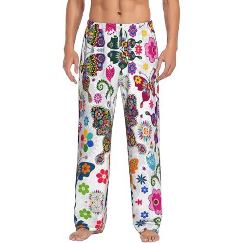 Pantalon de pyjama en flanelle homme avec poches et taille élastique