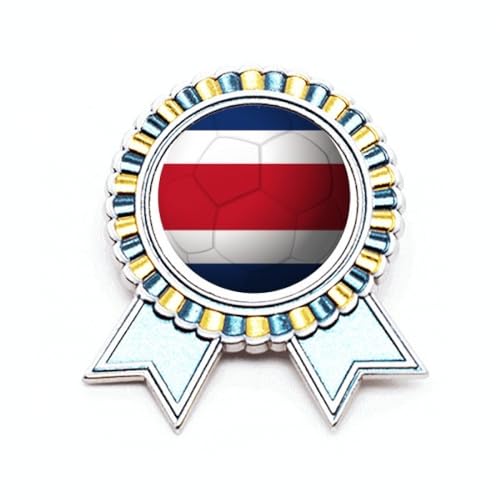 Broche drapeau Costa Rica en métal durable de taille M