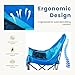 DUMOS Oversized Camping Chair for Adults - 450lbs Heavy Duty Folding Chair with Cup Holder & Side Pockets, Portable Chair for Camping, Fishing, Hiking, Picnic, Blue