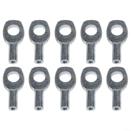 Gdfnmogo Paquete de 10 poleas de gimnasio con ojales para equipos de fitness de 5 mm, 6 mm, cuerda de repuesto para terminales de hogar, junta de tope para cable y accesorios (5 mm)