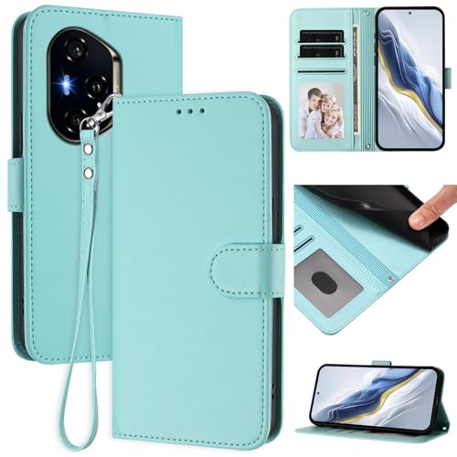 Pzwoxukhov Compatible with Honor 300 Pro Case Cover,Compatible with Honor 300 Ultra Phone Case,Solid Color flip Shockproof Case Cover Light Green