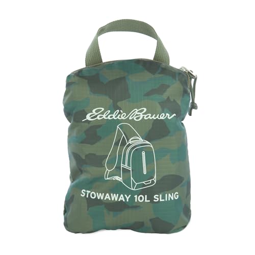 Image of Eddie Bauer Stowaway Packable Sling Bag | Travel | Outdoor | Lightweight | Compact | Ripstop Nylon, Sprig Green-10L