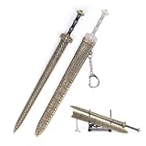 Ancient Sword Letter Opener with Sheath and Display Stand, Decorative Letter Opener Sword Desk Decor, Mail Open Tool Envelope Slitter Opening Tool Office Mail Supplies