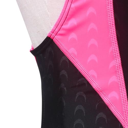 Image of Kids Girls Athletic Swimsuit One Piece Solid Swimwear for Practice and Competition in Black and Navy Bathing Suit