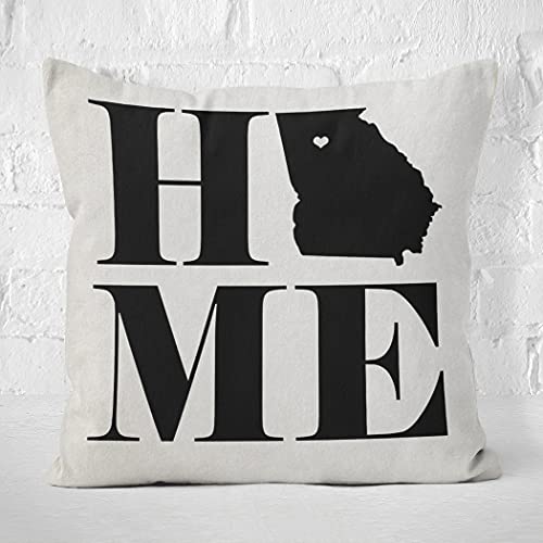 Skully Fancy Square Home Georgia State Choose Your Color Hidden Zipper Home Sofa Decorative Throw Pillow Cover Cushion Case 16X16 Inch Design Printed Pillowcase #TOP2
