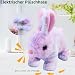 Hüpfendes Kaninchen Spielzeug, Hasen Kuscheltiere Klein, Interaktives