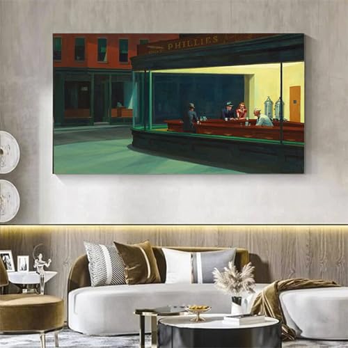 Nighthawks Edward Hopper tableau célèbre impression grand format
