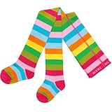 Weri Spezials Baby und Kinder Strumpfhosen für Mädchen Baumwolle Blockringel in verschiedenen Farbvariationen (DE/NL/SE/PL, Numerisch, 122, 128, Regular, Regenbogen)