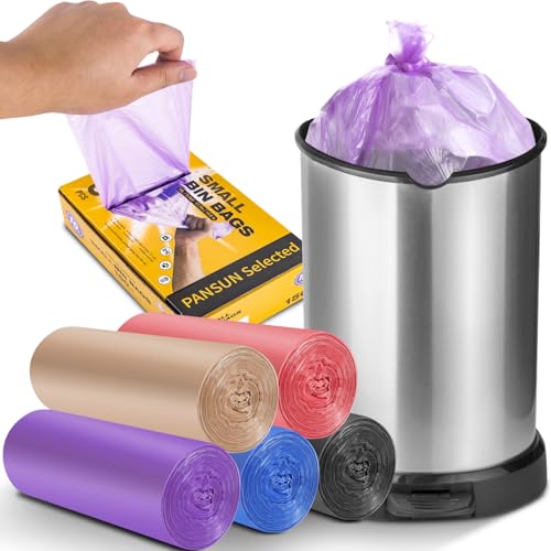 10L Pedal Bin Liners, Thick Leakproof Small Bin Bags, Bin liners for Bathroom, Office, Waste Paper, Car, Bedroom, Outdoor Events (150 Counts)