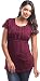 My Bella Mama Empire Waist Nursing Top (Medium, Plum)